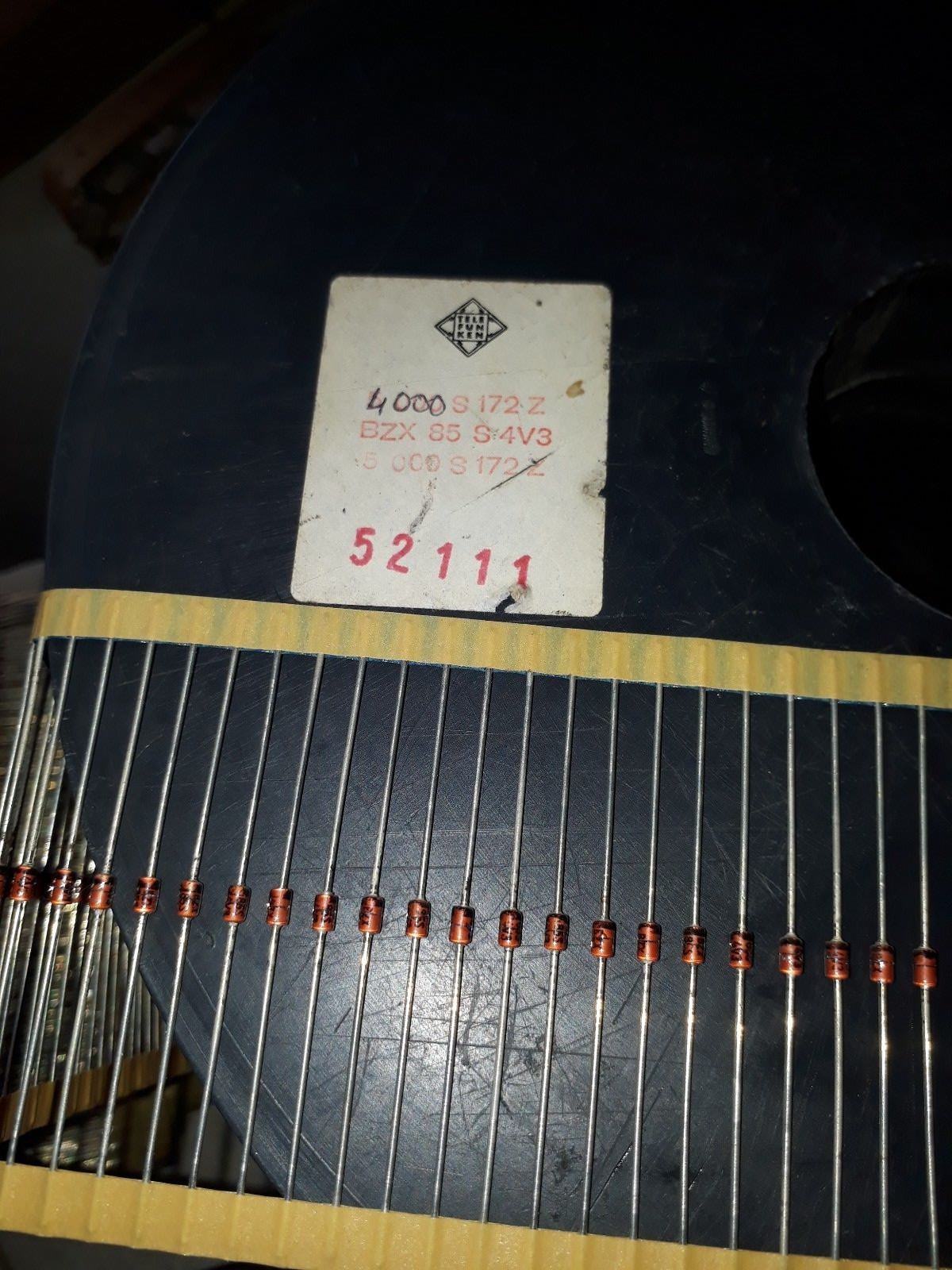 1000PCS NOS TELEFUNKEN BZX55S4v7 4V7 0.5W GENUINE SILICON ZENER DIODES FOR AUDIO