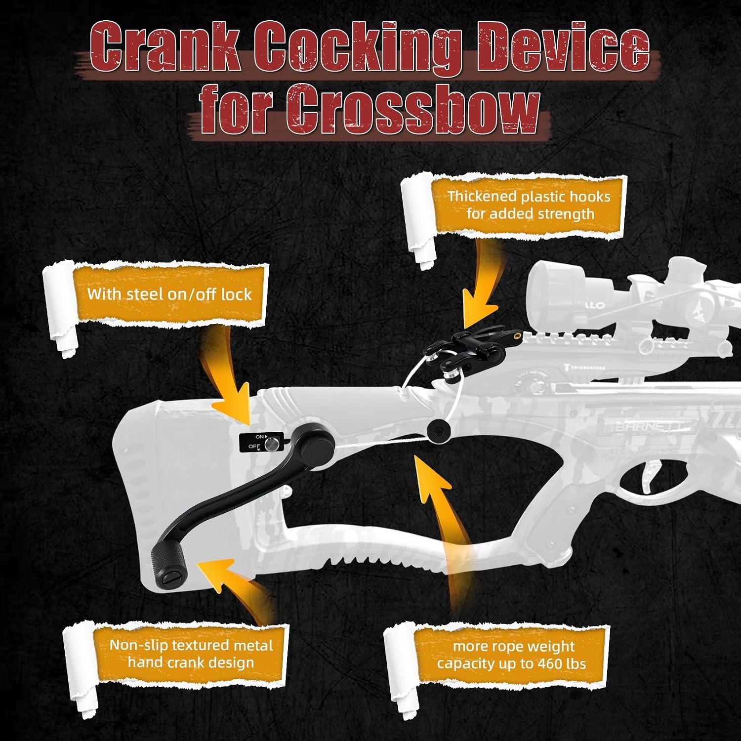 Upgraded BAR20020 Crank Cocking Device for Crossbow, Compatible with Barnett Cro