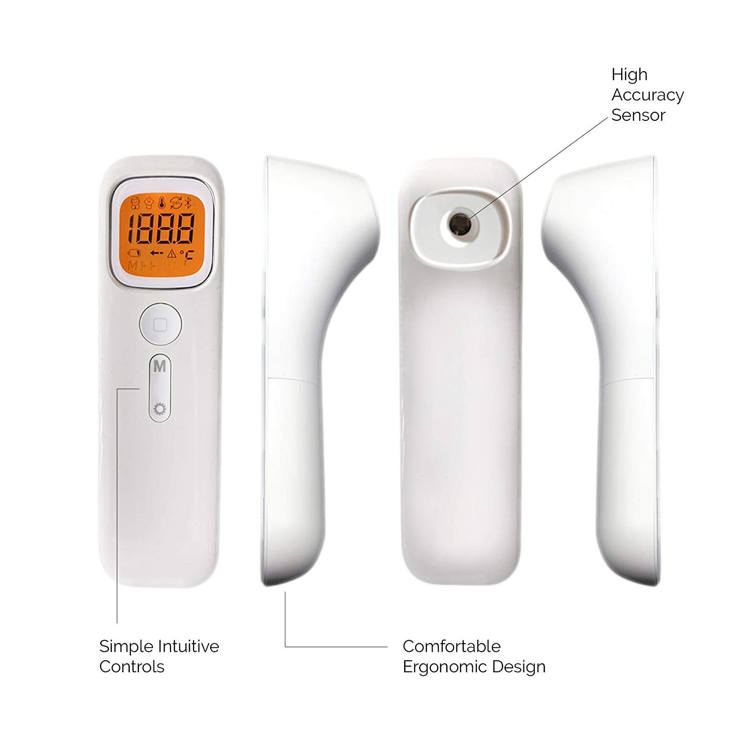 Dayoumed NX-2000 Infrared Forehead Temperature Gun Thermometer W/LCD Display