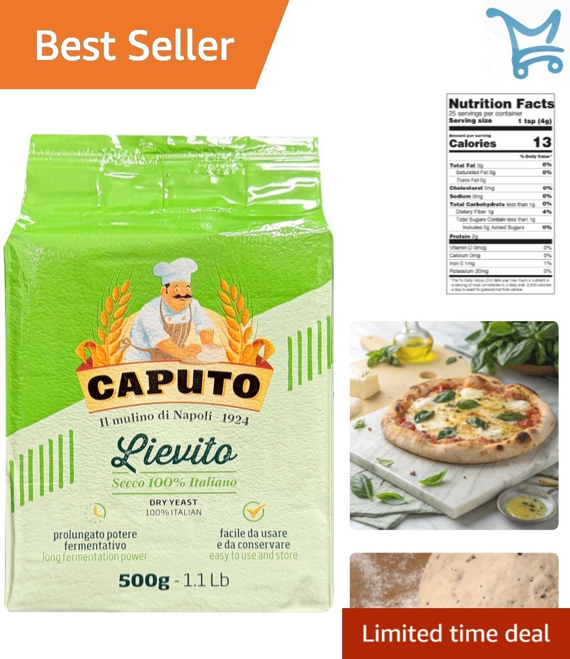 Active Dry Yeast 17.6oz Pack Gluten Free Perfect for Bread Pizza Pastries