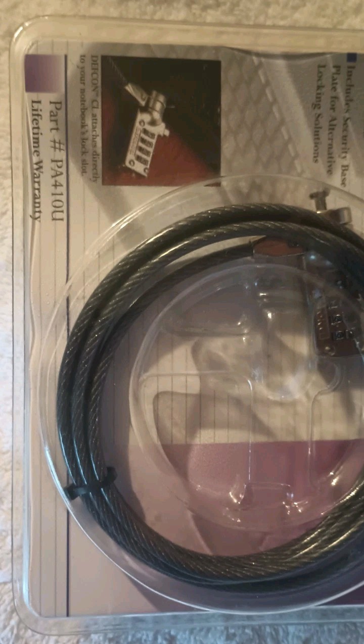Targus Defcon CL Notebook Laptop PC Desktop Combo Cable Lock Security PA410U New