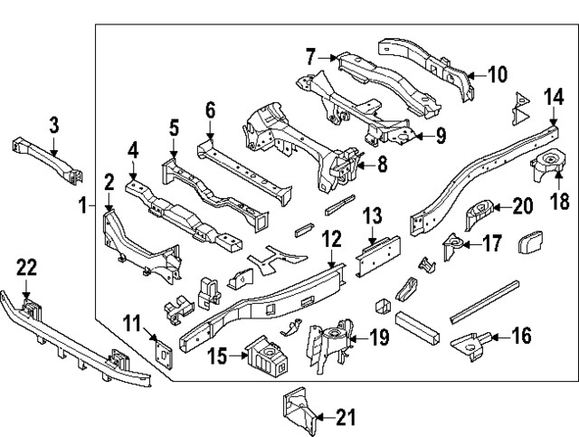 Genuine Nissan Frame Side Member 501C2-7JA0A
