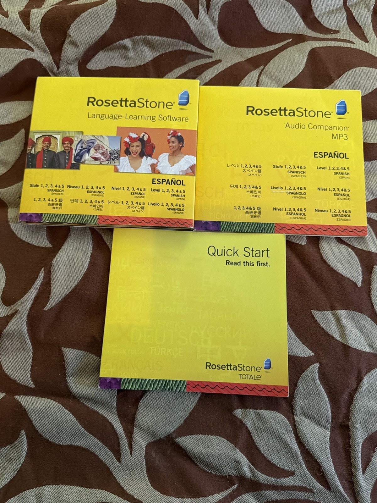 New Rosetta Stone Spanish Levels 1-5 CD Rom And Audio Companion Discs