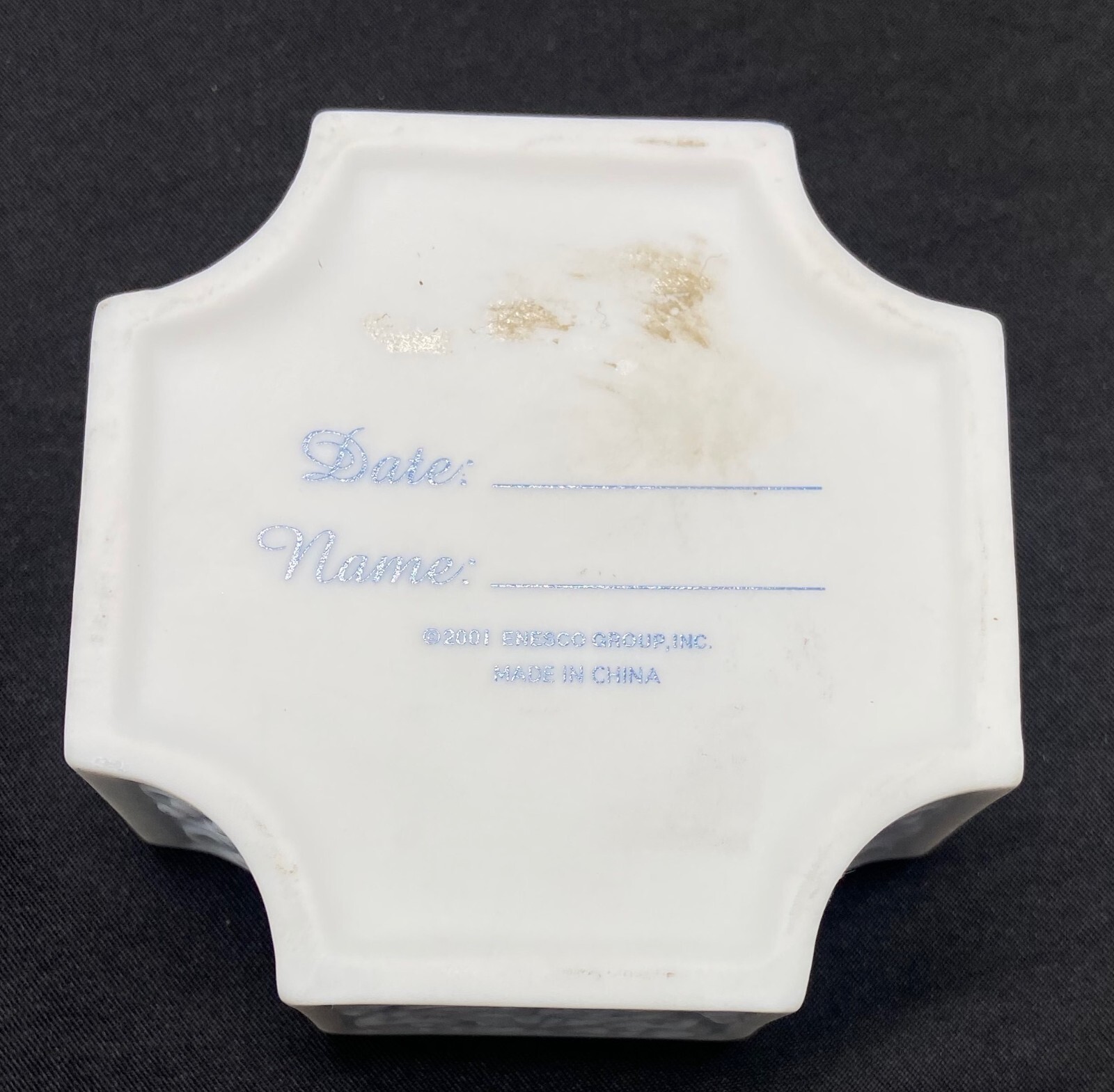 ENESCO light blue ceramic FIRST COMMUNION keepsake box with lid - unused