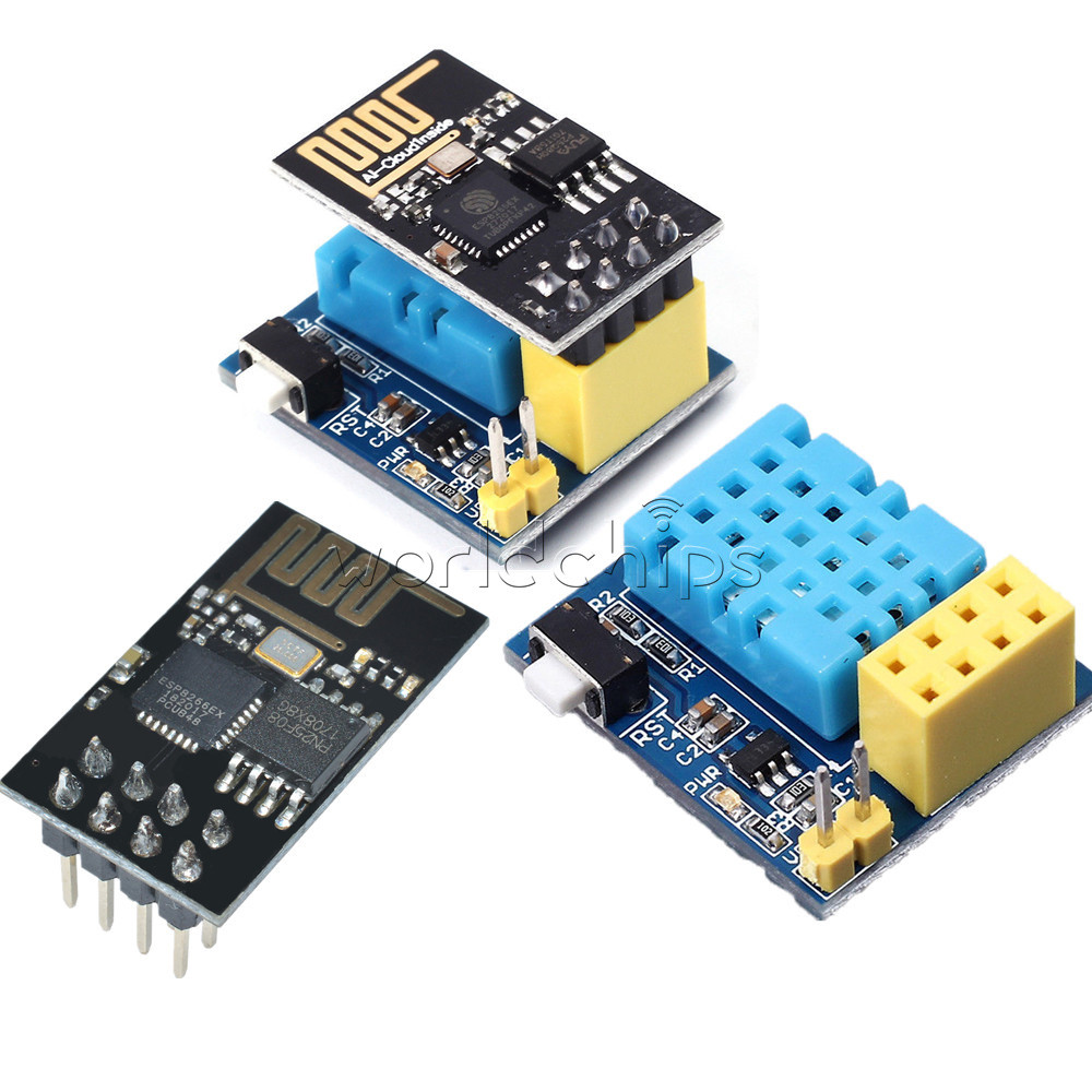 DHT11 Temperature Humidity Sensor ESP8266 ESP-01 WiFi Serial Transceiver Module