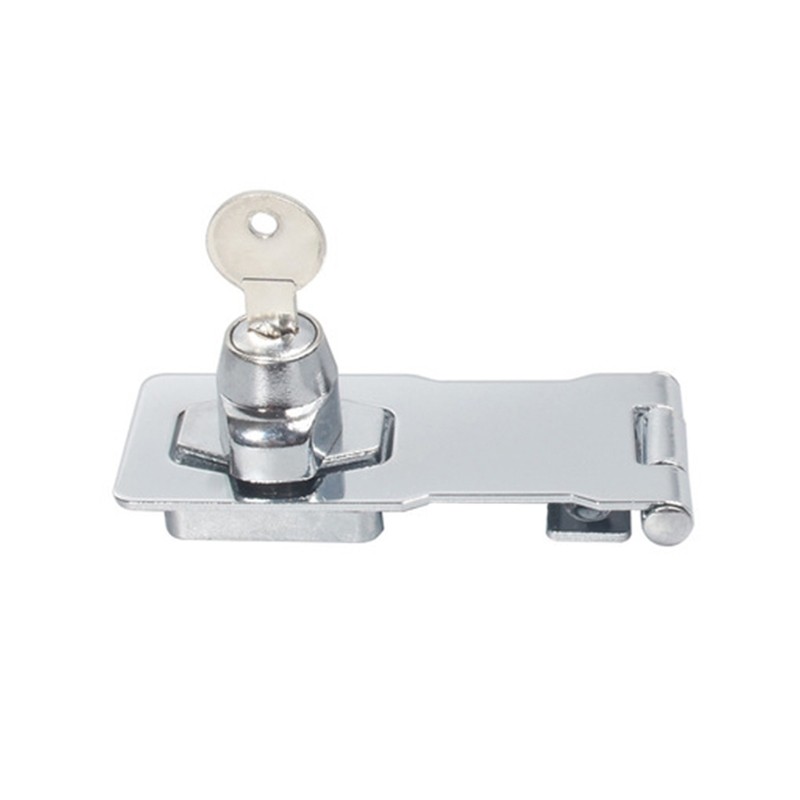 Twist Knob Keyed Locking Hasp Padlock Set for Cabinets Security Door Lock