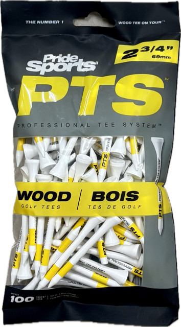 Pride Professional Tee System PTS  Tees, 2-3/4-Inch-100 Count Bag , White tees