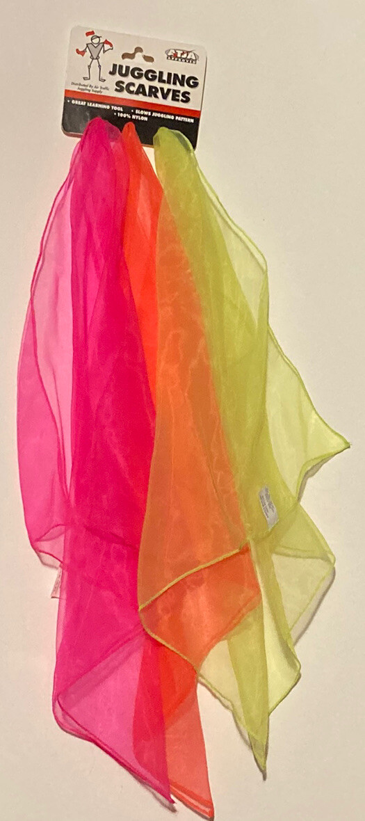 Air Traffic Juggling Scarfs 3 Colors 100% Nylon ATAJ Approved Vintage NOS