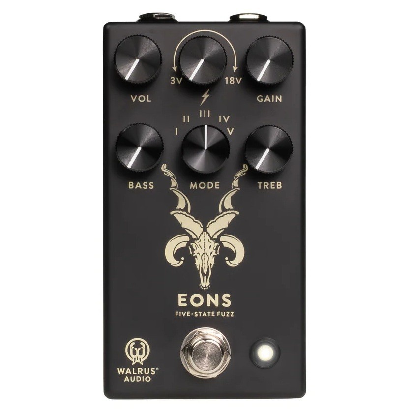 New Walrus Audio Eons Five-State Fuzz Black Guitar Effects Pedal