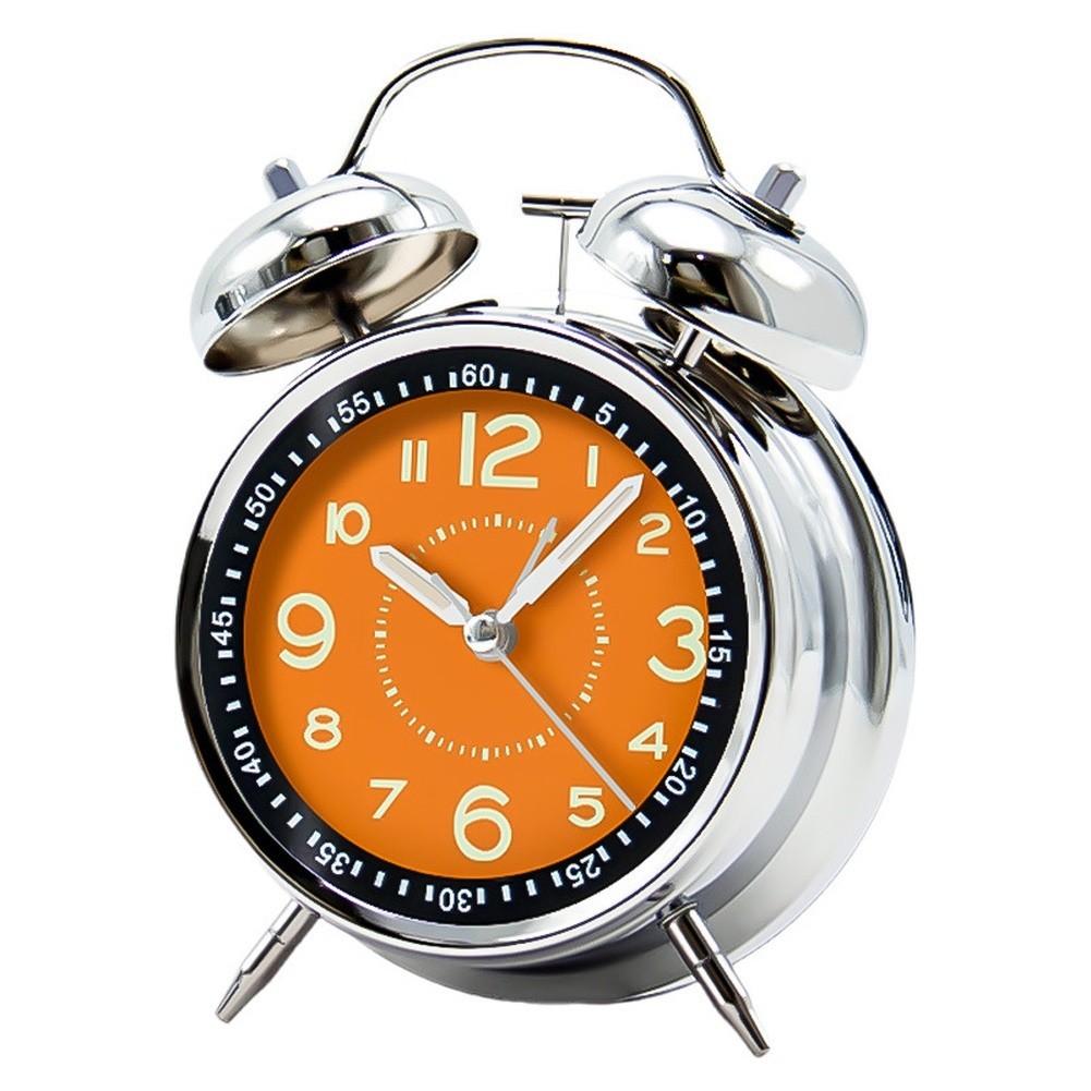 Alarm Clock for Students 4 Inch Metal Case Loud Bell Silent Sweep Hand