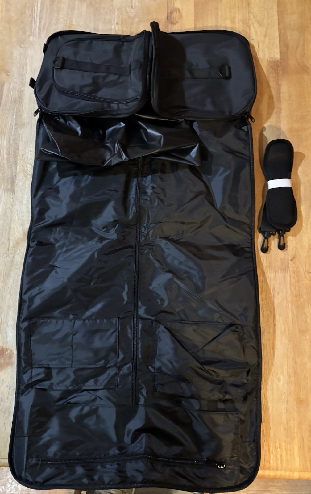 Ibfun Black Convertible Garment Bag With Shoulder Strap