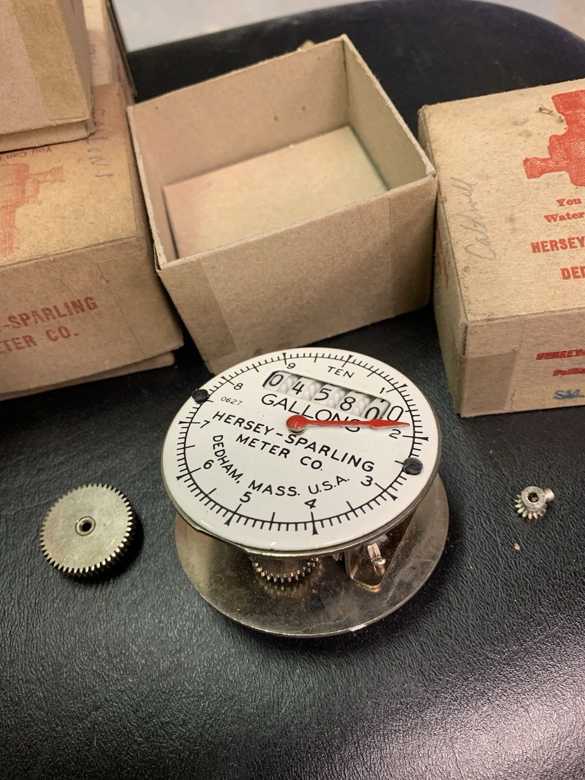 Vintage Liquid Water Gallons Meter Counter Hersey Sparling, Steam Punk