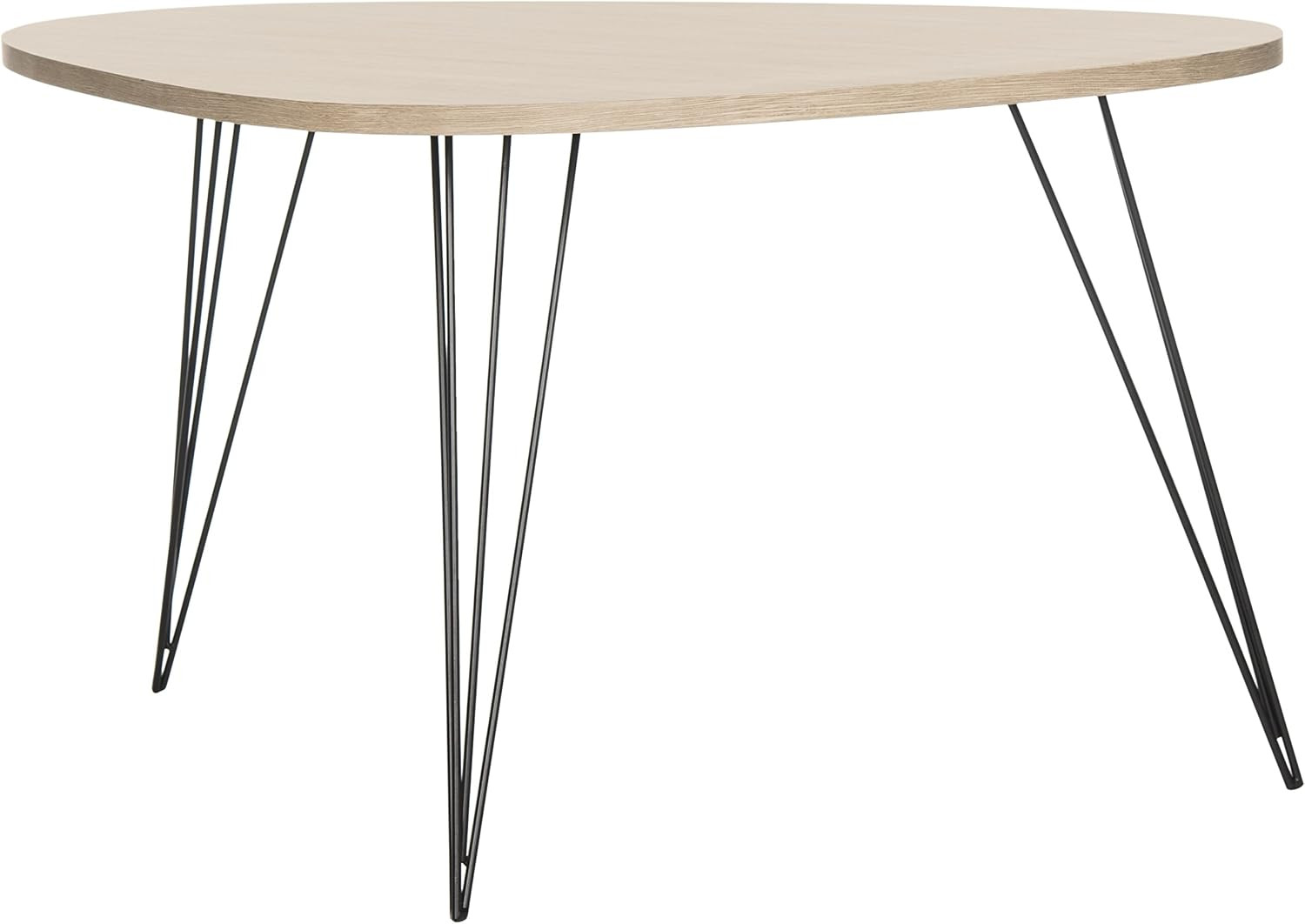 Safavieh Home Collection Rocco Retro Mid-Century Light Oak and Black Wood Coffee