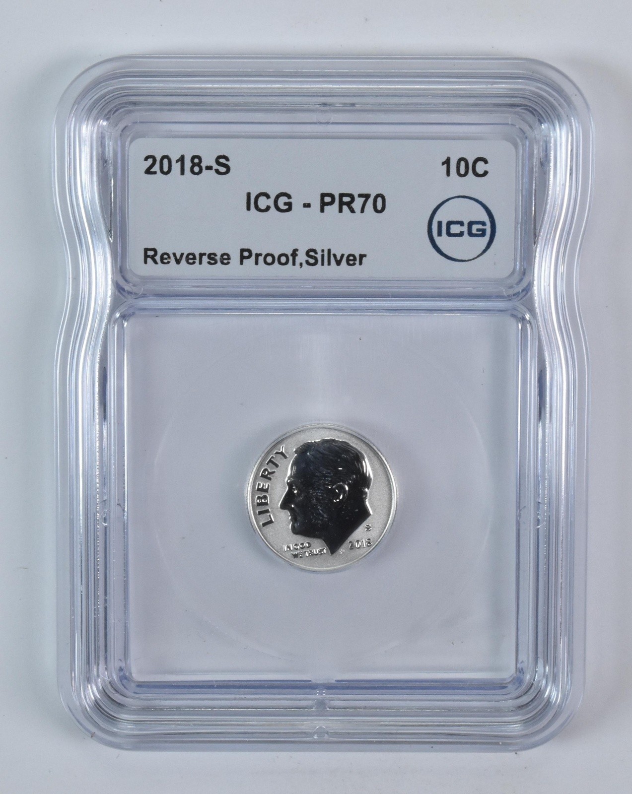 2018-S Roosevelt Dime Silver Reverse PR70 ICG