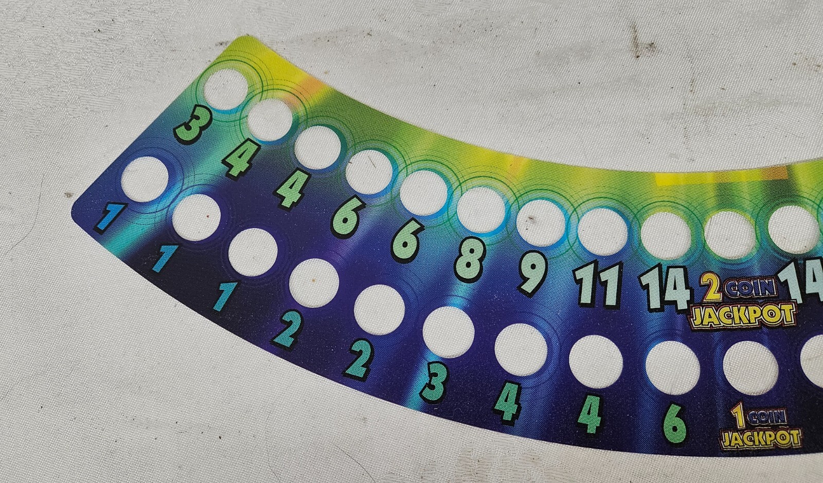Sega MONOPOLY Arcade Ticket Redemption Game Light Bulb Panel OVERLAY Style 2