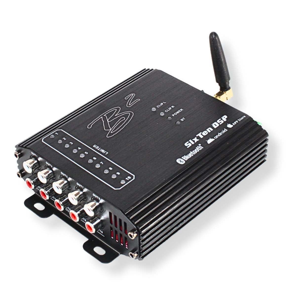 Car Audio Black 4v 10 Channel DSP with Bluetooth iOS/Android App 96 KHz 32 Bit