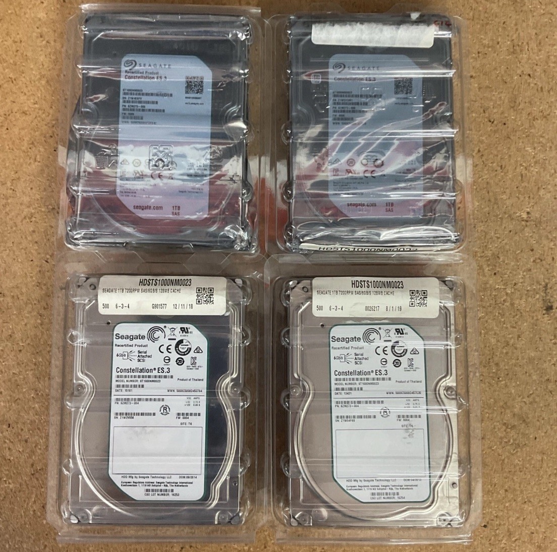 Seagate Constellation ES.3 1TB SAS ST 1000NM0023 - Lot Of 4
