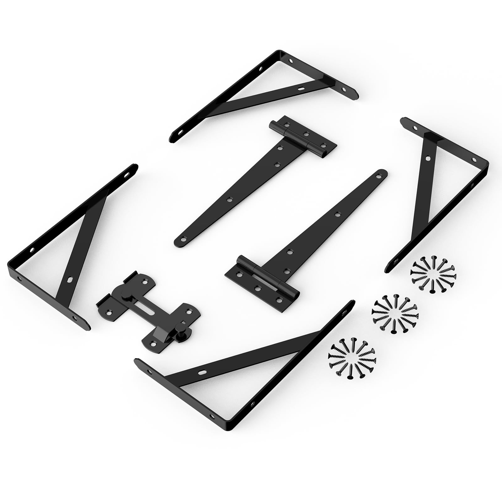 Fence Gate Frame Kit with 8 inch Hinges and Gate Latch, Includes Corner Brace...