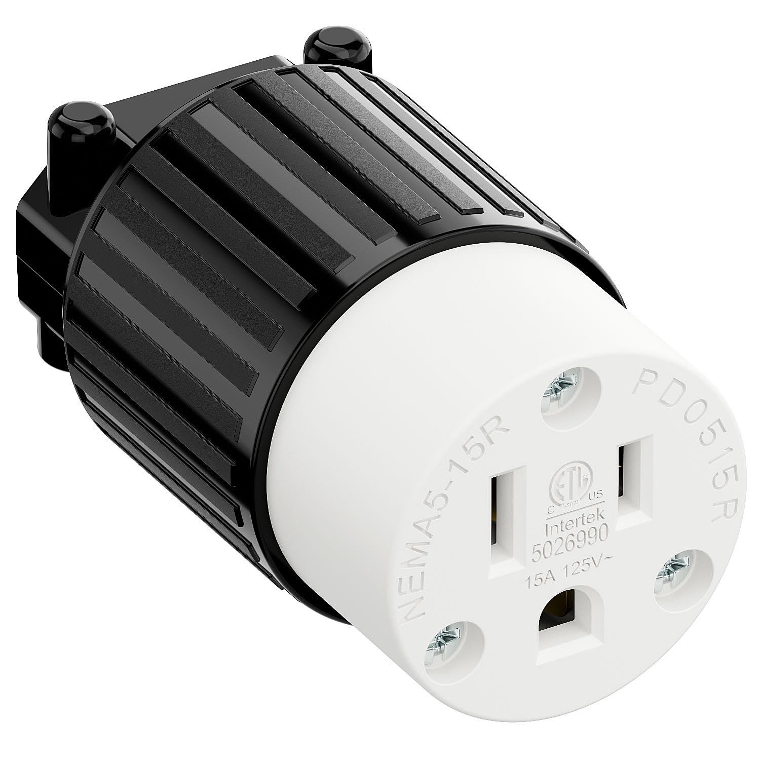 NEMA 5-15R Industrial Grade Female Socket - ETL Listed & CSA Certified - 15A/...