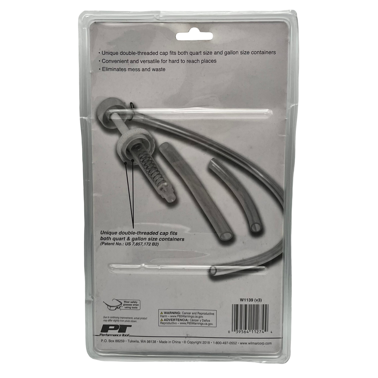 Performance Tool Quart & Gallon Fluid Pump with Hose W1139 NIP