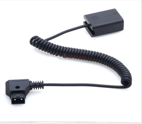 D-TAP to NP-FW50 Battery Spring Wire Power Cable Fr Sony A7 A7S A7R A6300 A6000