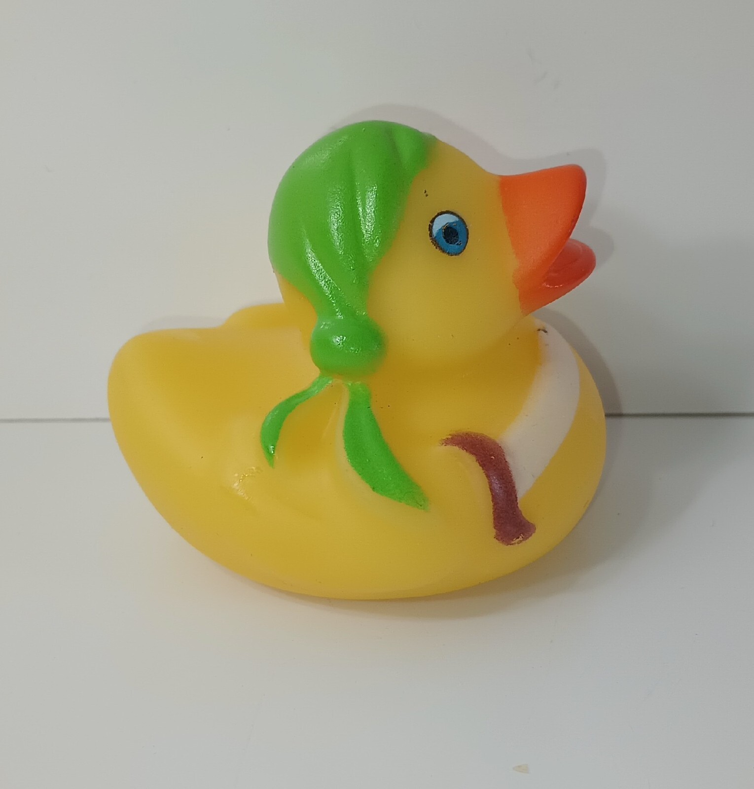 Pirate Rubber Duck 2" JEEP DUCKING COLLECTIBLE GREEN HAIR BLUE EYES