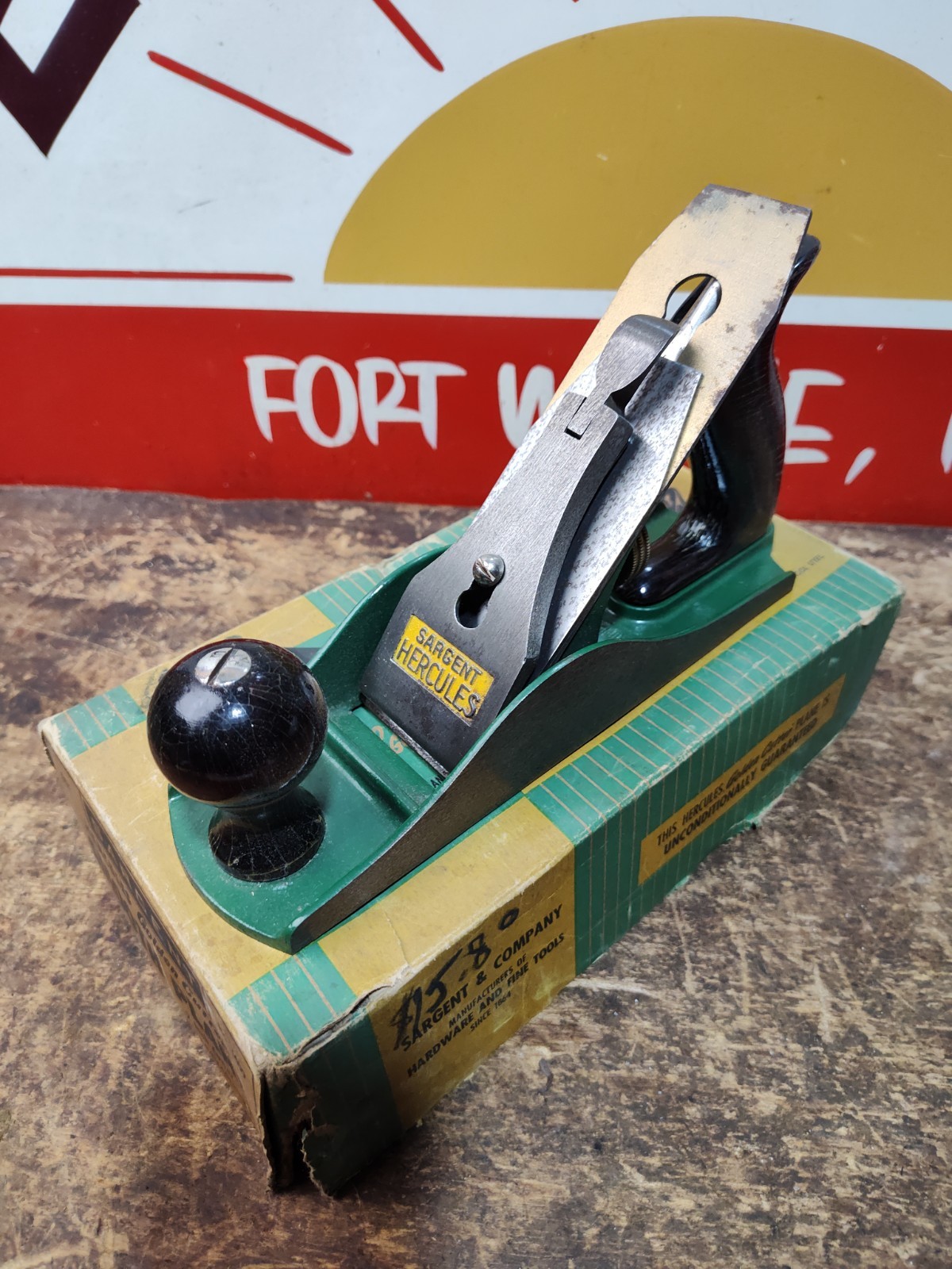 Vintage Sargent  Hercules Woodworking Plane With Hercules Blade Original Box NOS