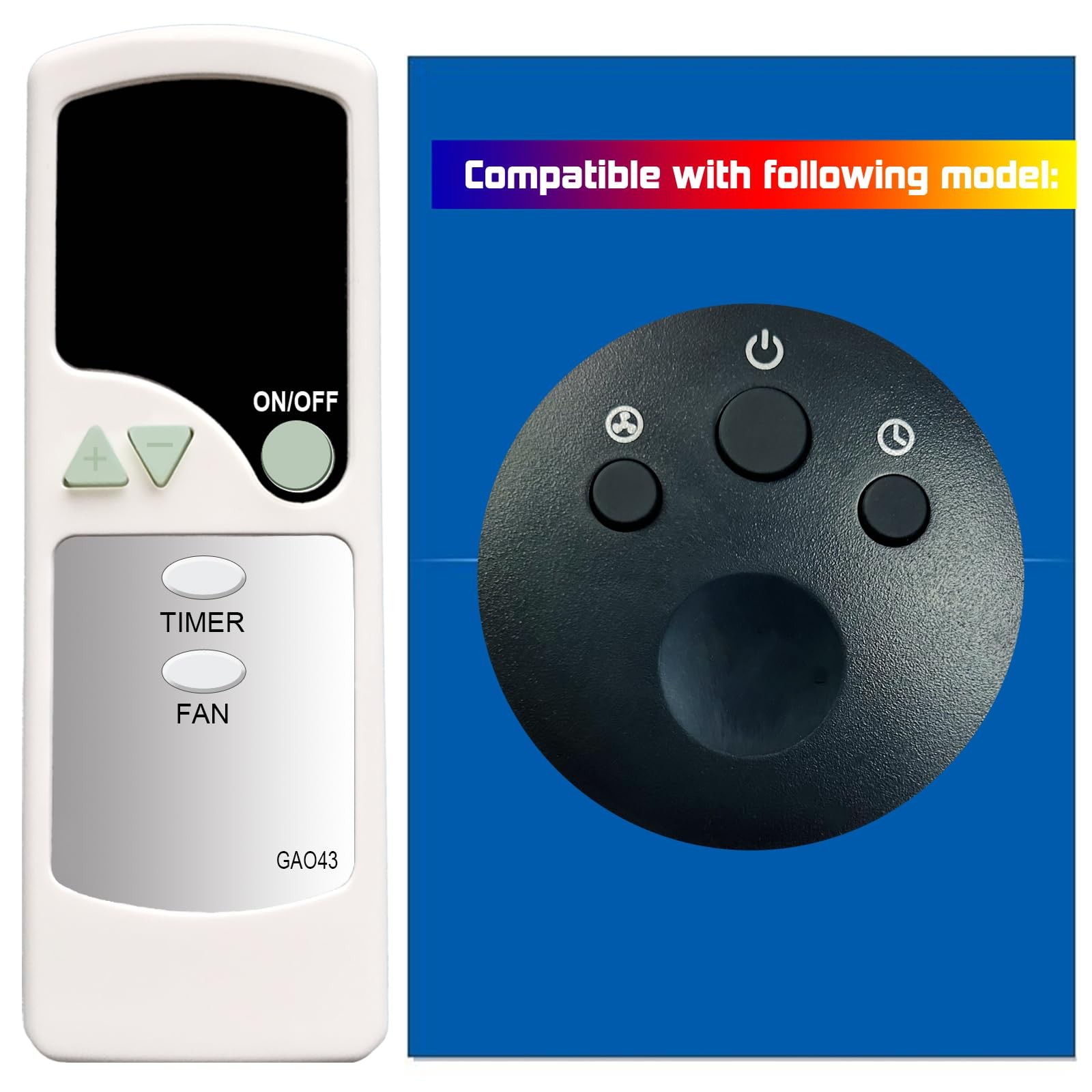 XINJISHIMIN Replacement Remote Control for Vornado Tower black/metallic