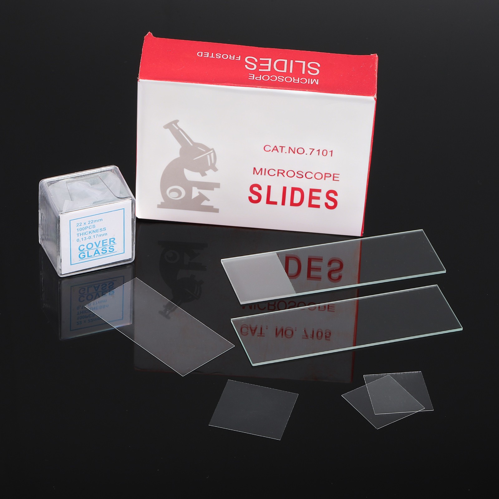 200pcs Cover Slips for Microscope Slides, 20x20mm Microscope Cover Square