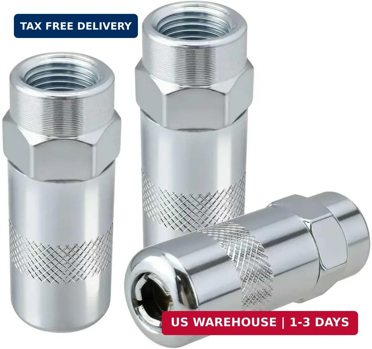 3PCS Grease Gun Coupler Tips, 49-16-2649 Replacement Coupler | Heavy-Duty 1/8NPT