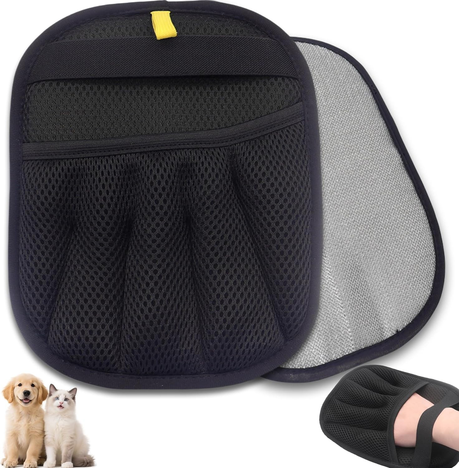 Pet Hair Removal Glove, Electrostatic Five-Finger Design, Reusable Fur Remover f