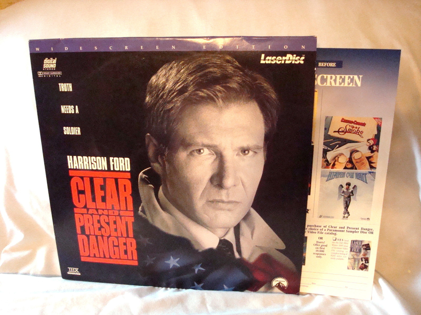 CLEAR & PRESENT DANGER/1995-PARAMOUNT LV 32463-2WS-MADE IN JAPAN/ 2- LASER DISC