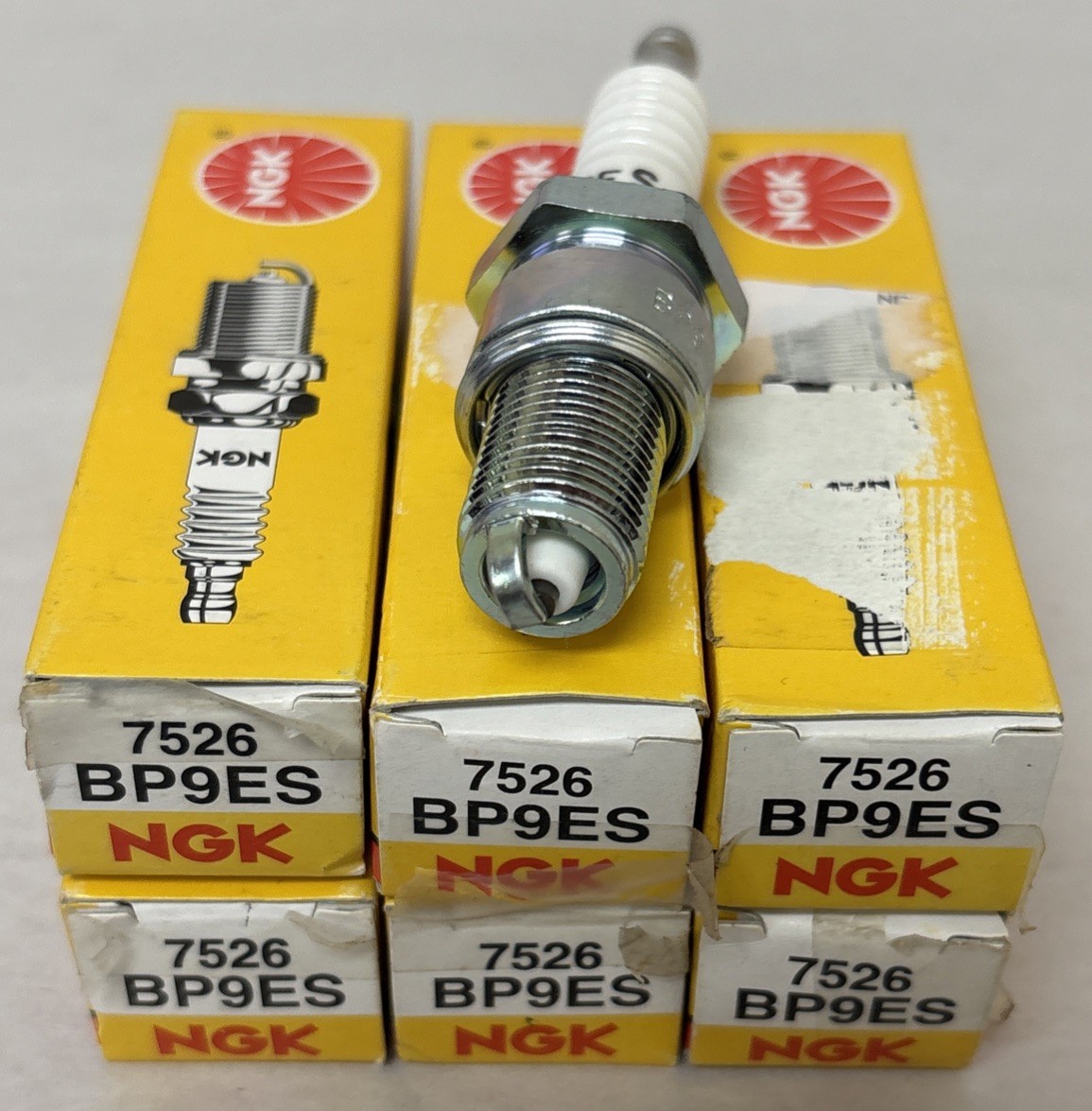 NGK 7526 BP9ES Standard Nickel Universal Spark Plugs (QTY 6) OEM #2-BP9ES #S714