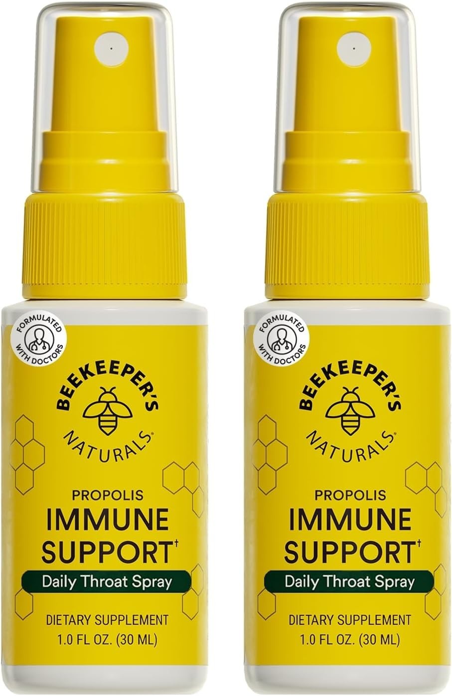 Beekeeper's Naturals Propolis Throat Spray Immune Support 1oz 2 Pack