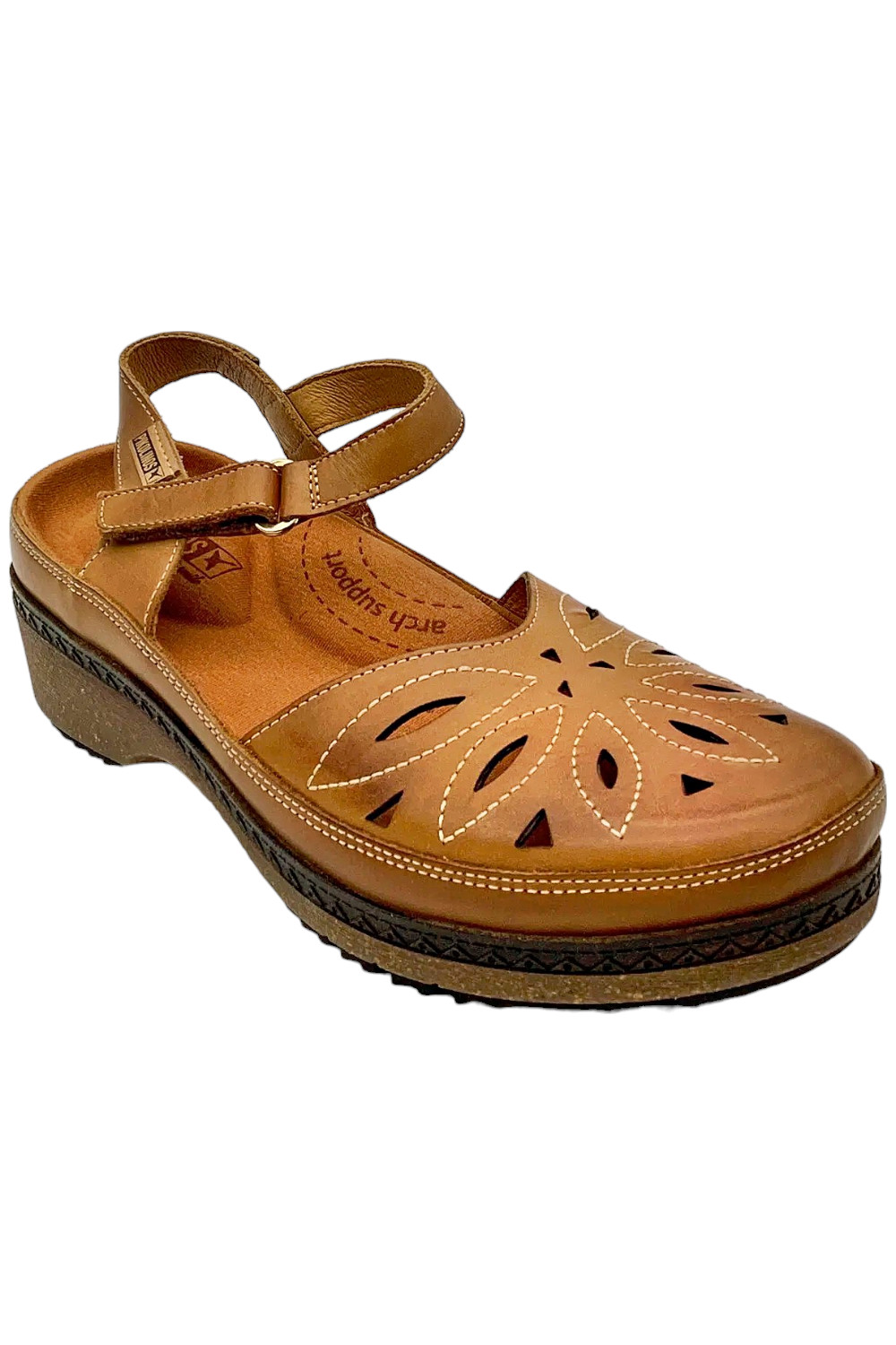 Pikolinos Women's leather sandals Brandy