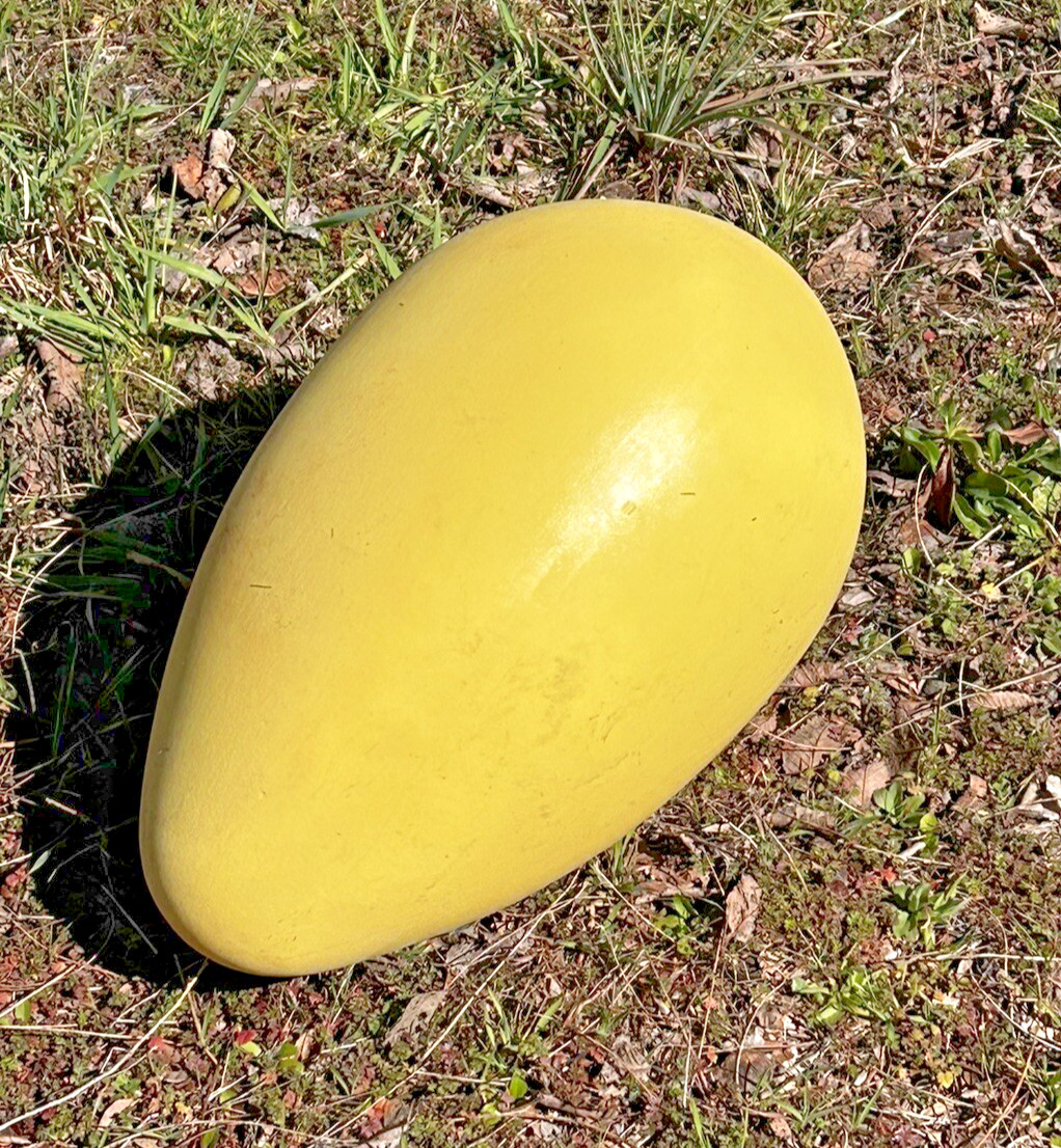 Vtg Union Products 16" Yellow Easter Egg Blow Mold Yard Lawn Decoration 2006