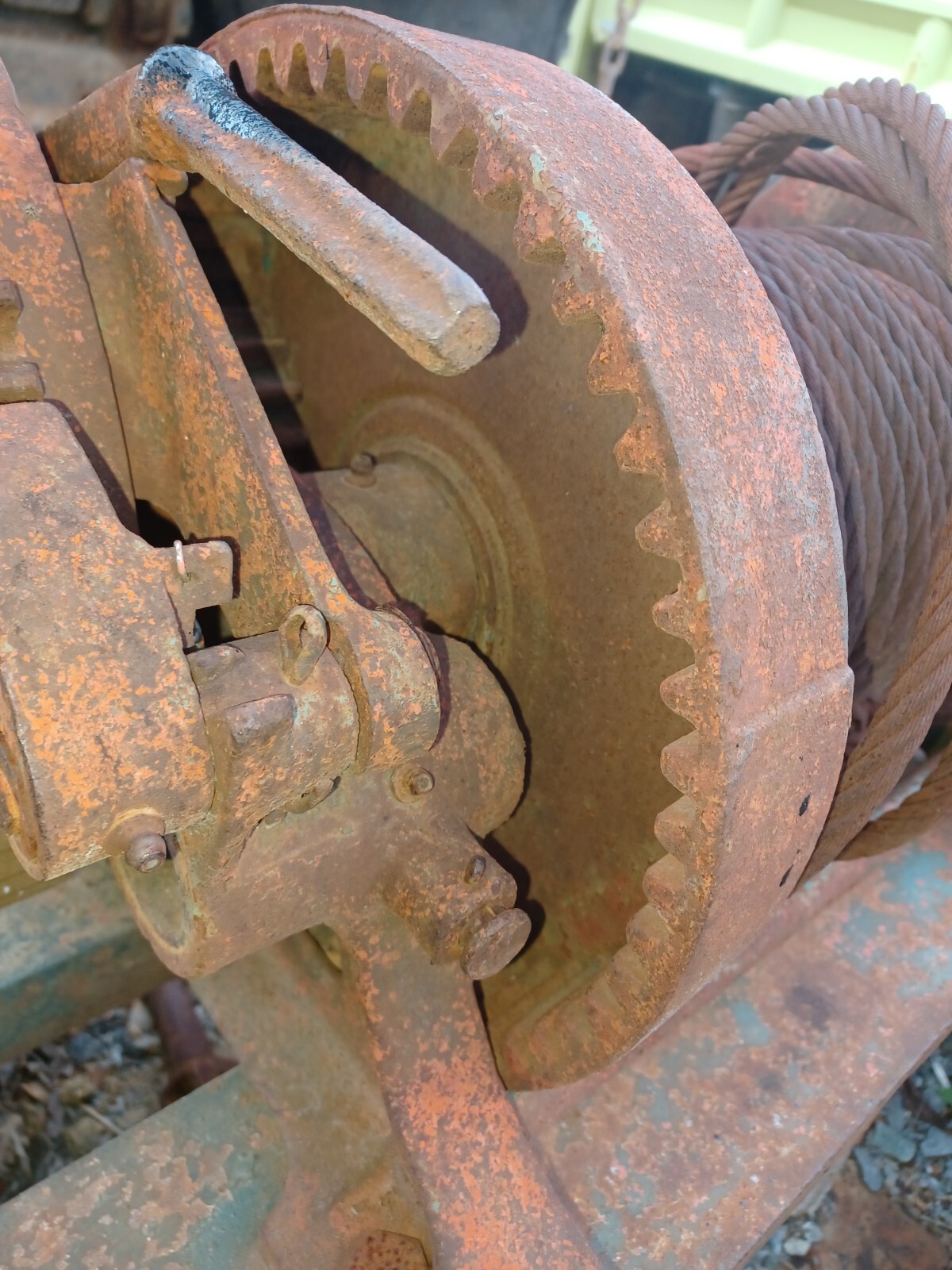 Beebe Bros antique winch 5 ton