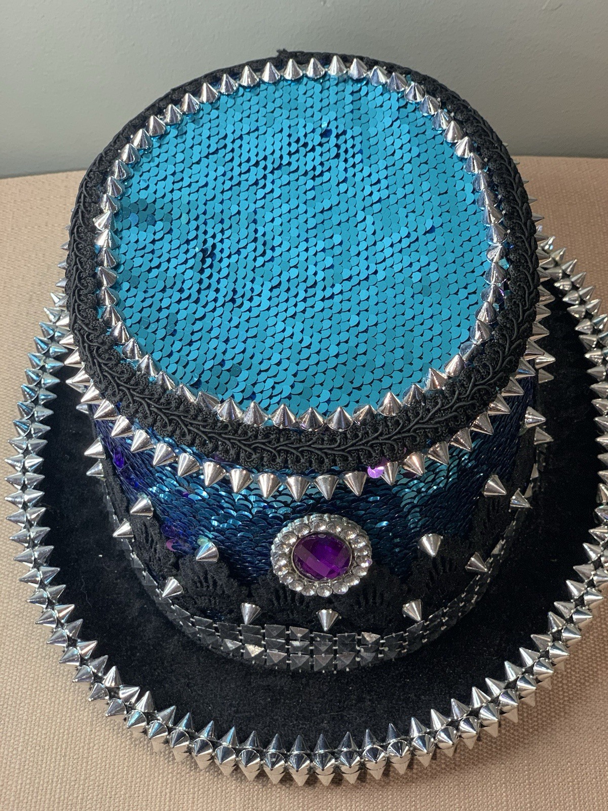 Spiked Mardi Graw / Biker Hat