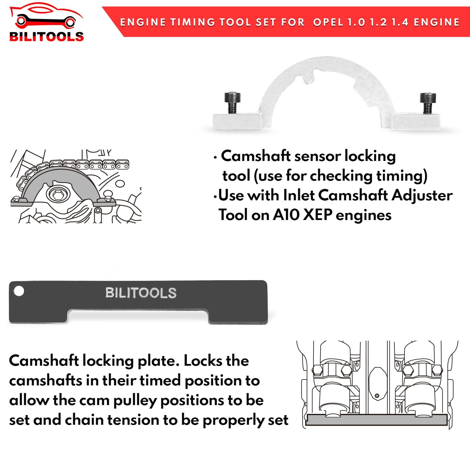 BILITOOLS 1.0 1.2 1.4 L Compatible with GM Chevy Cruze Engine
