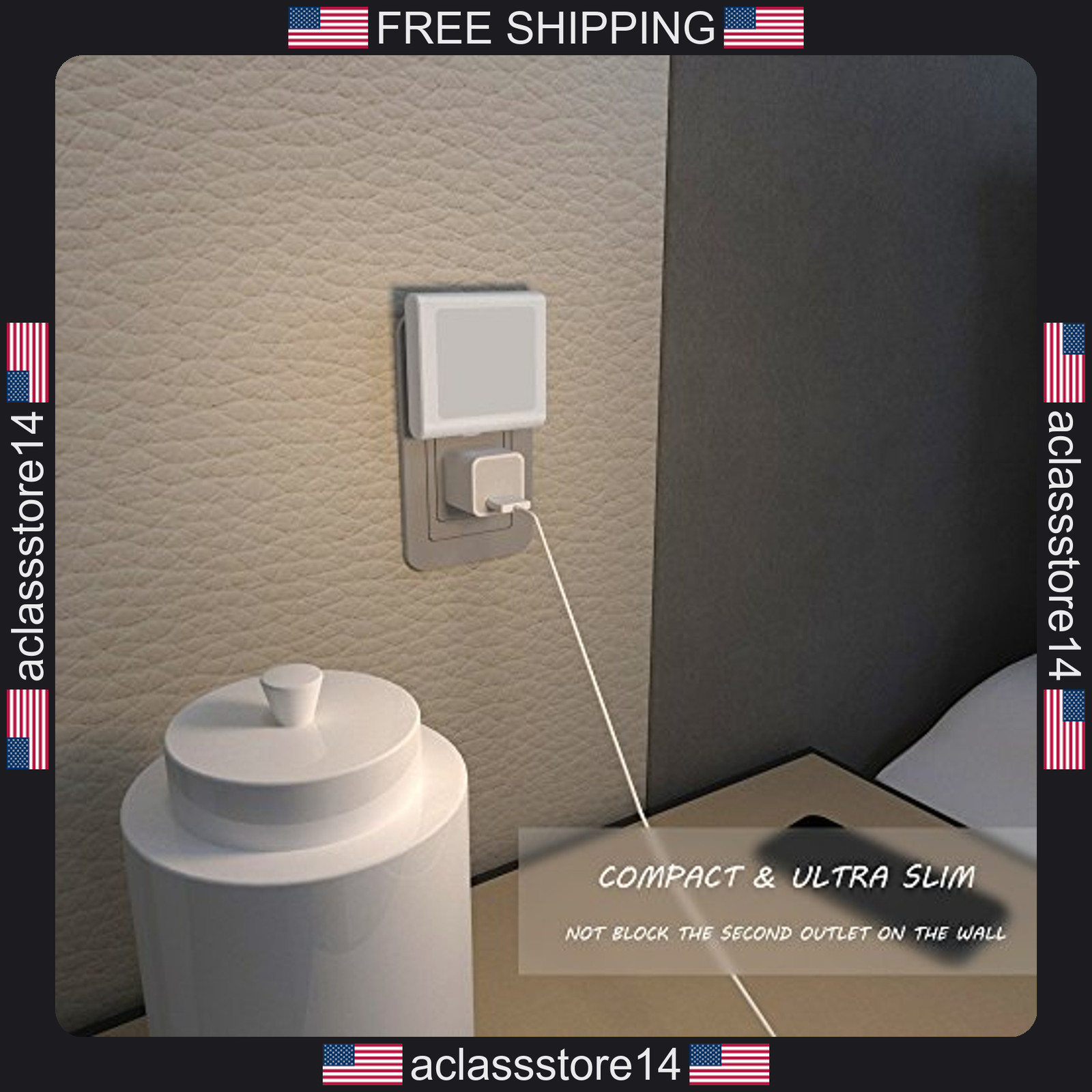 Maz-tek plug-in LED night light 2 pack dusk to dawn sensor adjustable warm white