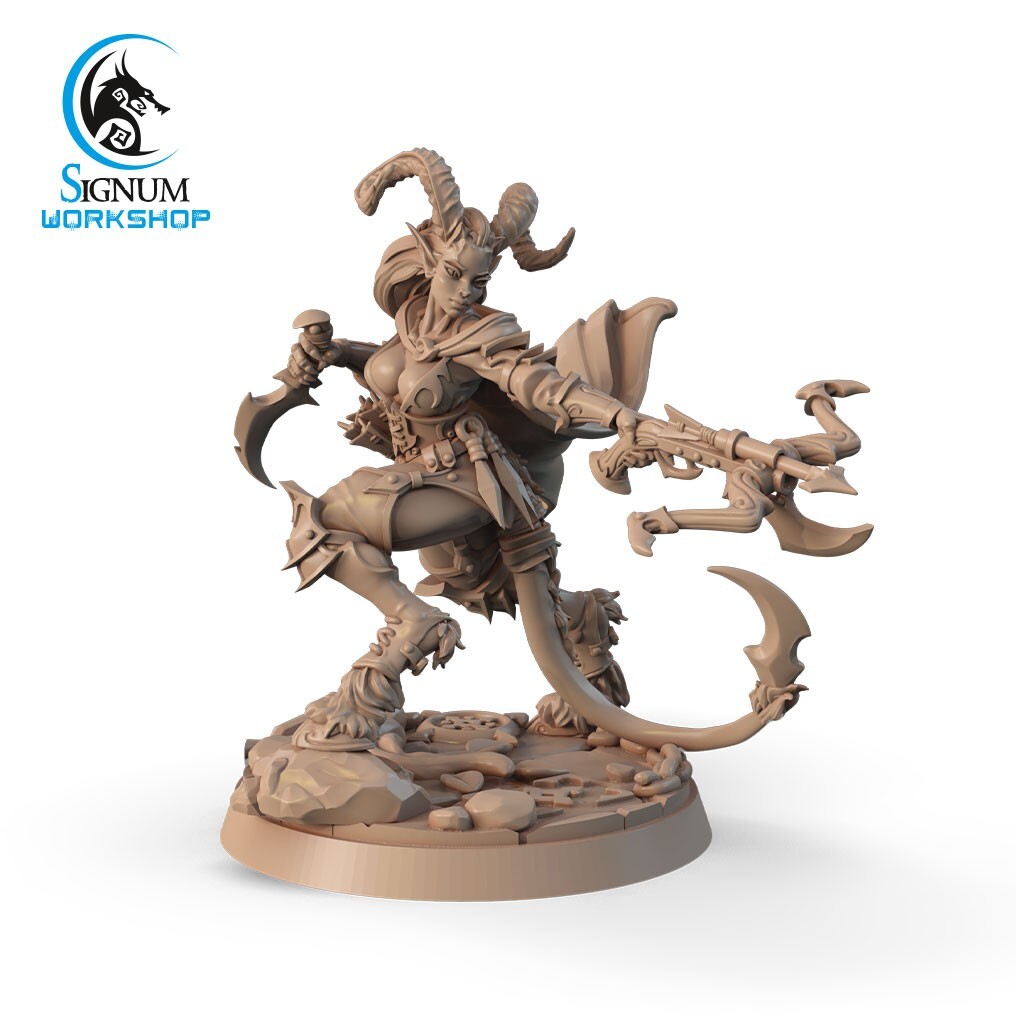 Shaxi - Tiefling Demon Archer  -  Signum Games - Fantasy Dungeons and Dragons