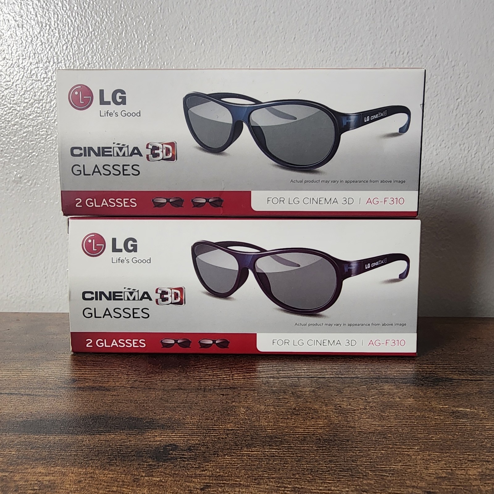 Lot Of 2 LG Cinema 3D GLASSES AG-F310 4 Pairs Total Open Box Free Shipping