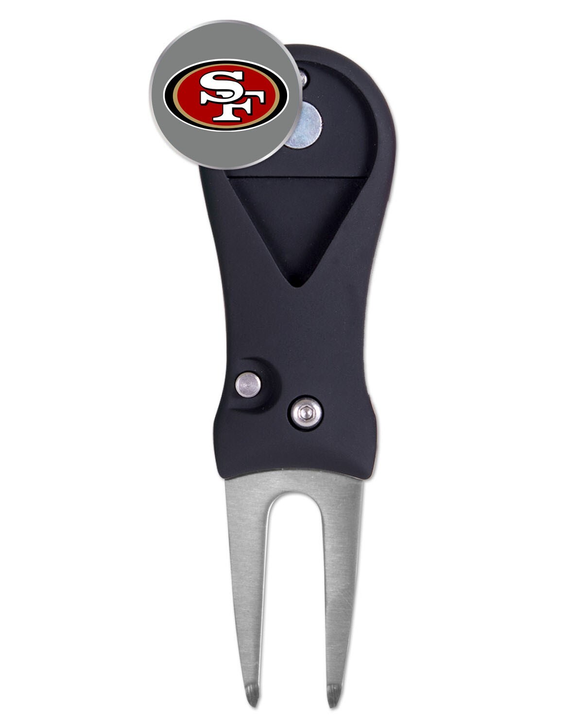 NEW SF San Francisco 49ers Golf Ball Marker and Spring Action Divot Tool