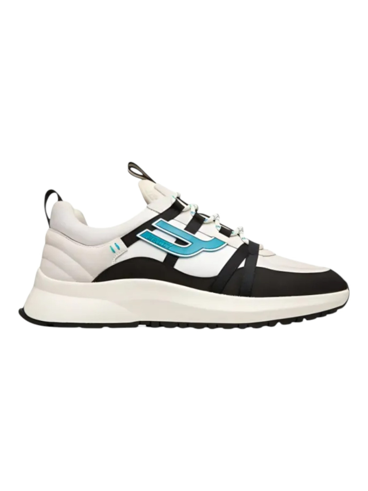 Bally Damon 6301540 Men's Black & White Suede Panel Low-Top Sneakers MSRP $720