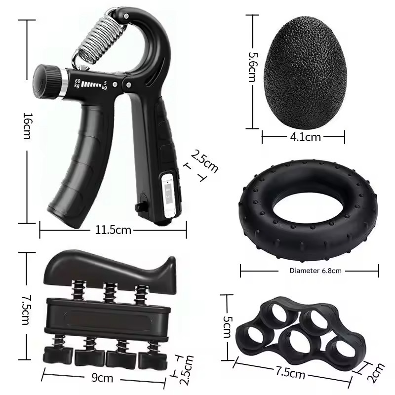 6pc Hand Grip Strengthener Kit | Forearm Exerciser Finger Trainer | Fast Ship U