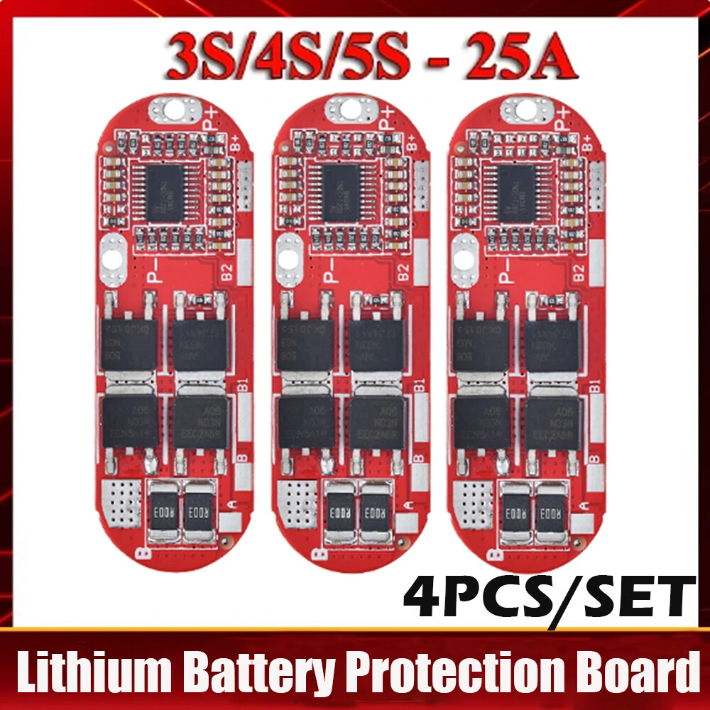 4PC 3S 4S 5S BMS 25A 18650 Lithium Battery Protection Circuit Charging Board NEW