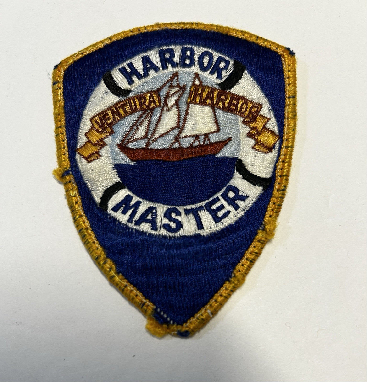 VINTAGE CALIFORNIA CA VENTURA HARBOR MASTER PATCH SHIP #PDD38