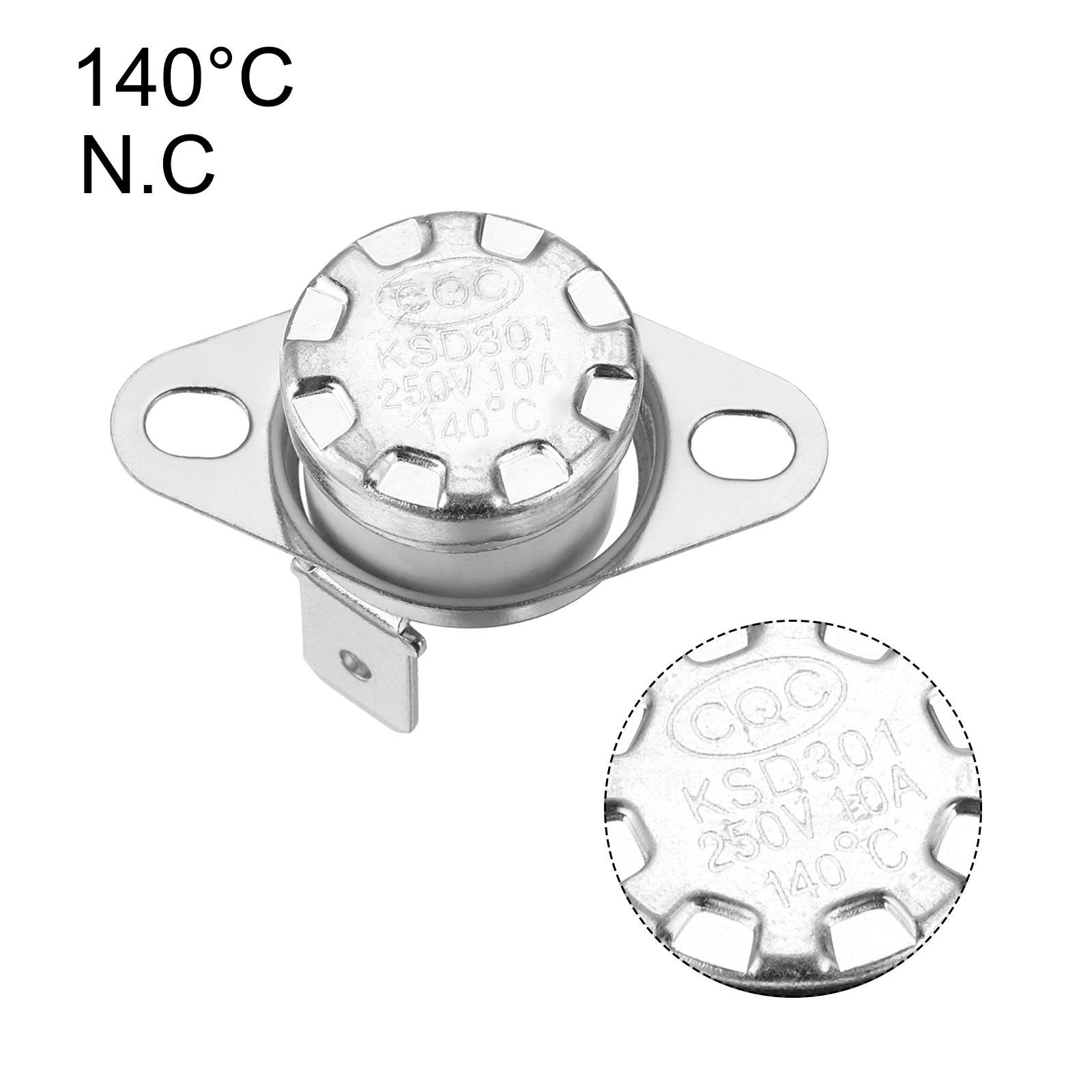 Temperature Control Switch , Thermostat , 140°C , 10A , N.C 2pcs
