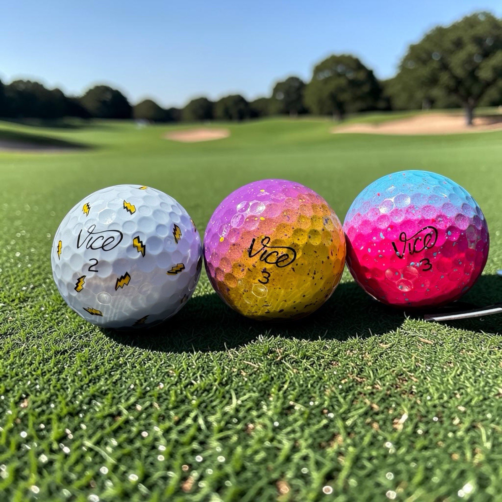 Vice Golf (3 Balls) Brand New Bundle “Zap” “Purple Gold” “Cotton Candy “