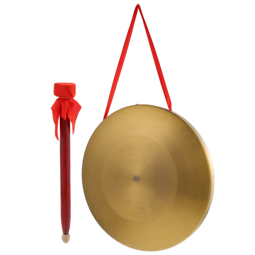 1 Set Chinese Gong Hand Gong Creative Music Toy for Festival Party Hand Gong